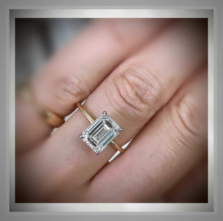 On SALE***Superior Quality***3.00 Ct Ct Emerald Cut Diamond Solitaire VS1 14K ***By Chelsea Leigh and Company