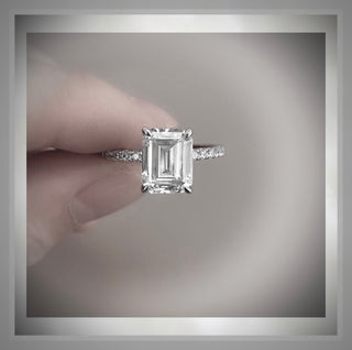 Price Reduced*** 3.50 Ct Emerald Cut Diamond Solitaire Engagement Ring VS1 F *** By Chelsea Leigh and Company