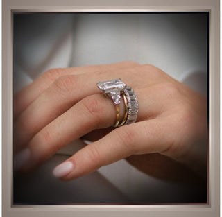 BIG DIAMOND***4.52 Ct Emerald Cut Diamond Ring W/ Baguettes VS1 *** By Chelsea Leigh and Company