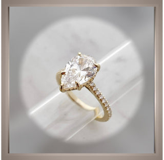 2.55 Carat Brilliant Cut Pear Diamond Solitaire Engagement Ring VS1 Rose Gold *** By Chelsea Leigh and Company