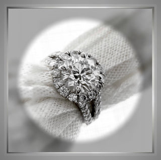 QUICK ship***3.00 Ct Round Halo with Brilliant Cut Round Diamond Engagement Ring *** By Chelsea Leigh and Company