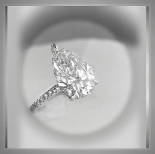 On Sale***3.77 Carat Pear Diamond Solitaire Engagement Ring VS1 *IGI Certified 5 prong***By Chelsea Leigh and Company
