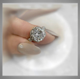 3.53 Ct Cushion Cut Diamond Solitaire Engagement Ring Platinum *** By Chelsea Leigh and Company