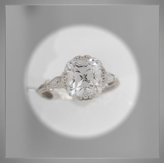 2.10 Ct Old Mine /Antique Cushion Cut Diamond Engagement Ring - Platinum VS1 ***By Chelsea Leigh and Company
