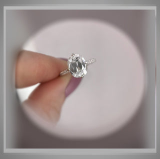 3.46 Ct Antique Cushion Cut Diamond Solitaire Compass set Engagement Ring ** IGI Certified*** By ChelseaLeigh and Company