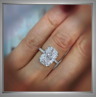 5 carat Ct Elongated Cushion Cut Diamond Solitaire Engagement Ring IGI Certified*** By Chelsea Leigh and Company