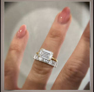 On SALE**Quick Ship *** 3.19 Ct Emerald Cut Diamond EAST WEST Solitaire VS1 *** By Chelsea Leigh and Company