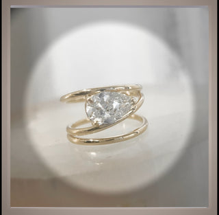 2.00 Ct Pear cut Diamond Helix Engagement Ring VS1 ***By Chelsea Leigh and Company