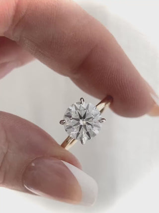 On SALE***Quick Ship***2.28 Carat VS1 F Round  Diamond Solitaire Whisper Thin Engagement Ring  SHOWS BIGGER *** By Chelsea Leigh and Company