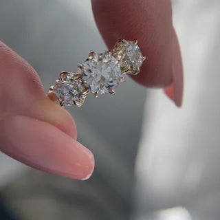 ON SALE ***  3.00 Carat Old Mine Cut 3 Stone Diamond Ring  VS1  IGI Certified ***By Chelsea Leigh and Company