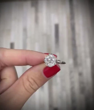 2.10 Ct Old Mine /Antique Cushion Cut Diamond Engagement Ring - Platinum VS1 ***By Chelsea Leigh and Company