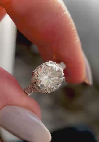 3.50 Ct Cushion Cut  VS1 E Diamond Solitaire Engagement Ring Platinum  *** By Chelsea Leigh and Company