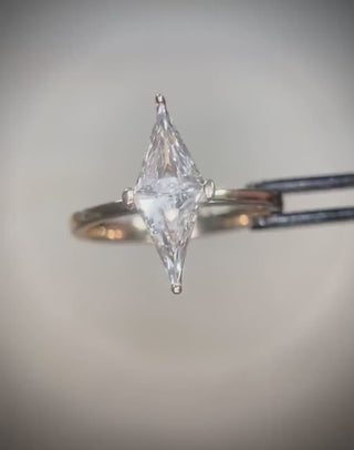 Quick Ship***1.08 Ct Rhombus Diamond Solitaire Engagement or Right Hand Ring VS1  14K *** By Chelsea Leigh and Company