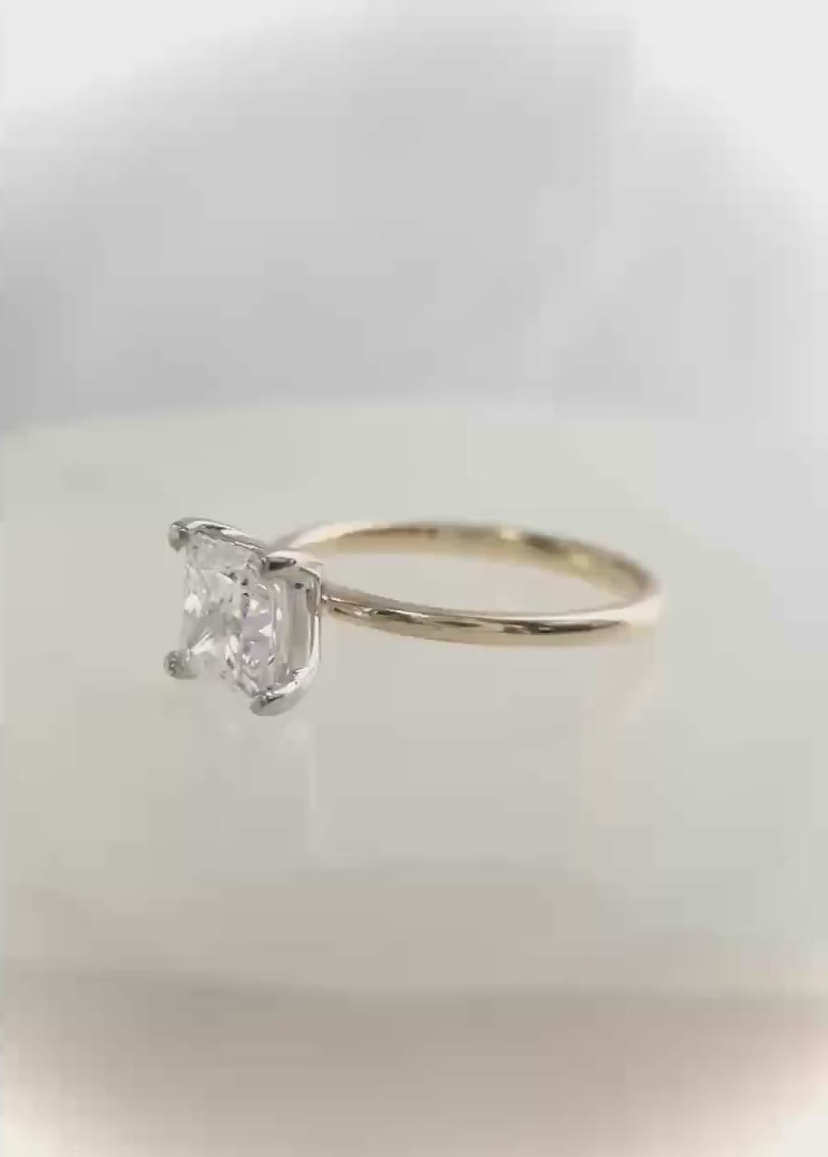 1.20 Ct  VS1 E Princess Cut Diamond Solitaire 14K *** By Chelsea Leigh and Company