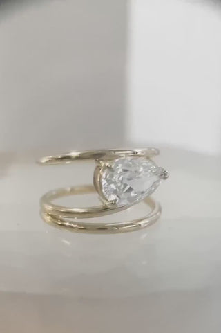 2.00 Ct Pear  cut Diamond Helix Engagement Ring VS1   ***By Chelsea Leigh and Company