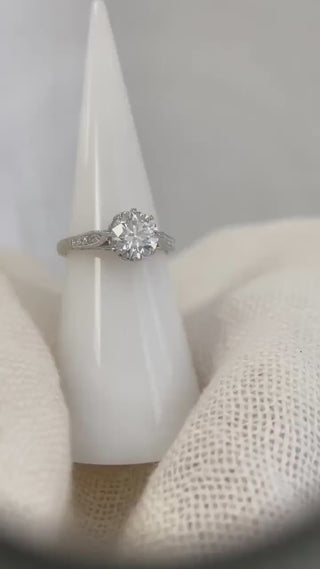 On Sale *** 2.47 Carat Edwardian Antique Style Platinum Diamond Engagement Ring ** By Chelsea Leigh and Company